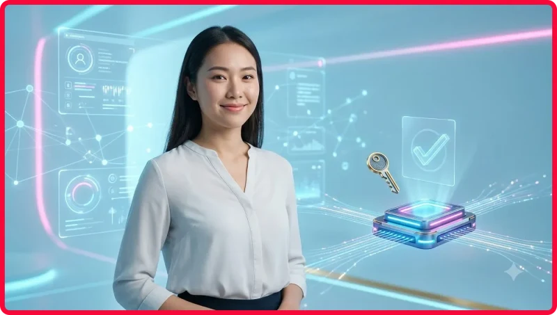 Người dùng truy cập trang chính thức WIN79 trên màn hình holographic an toàn