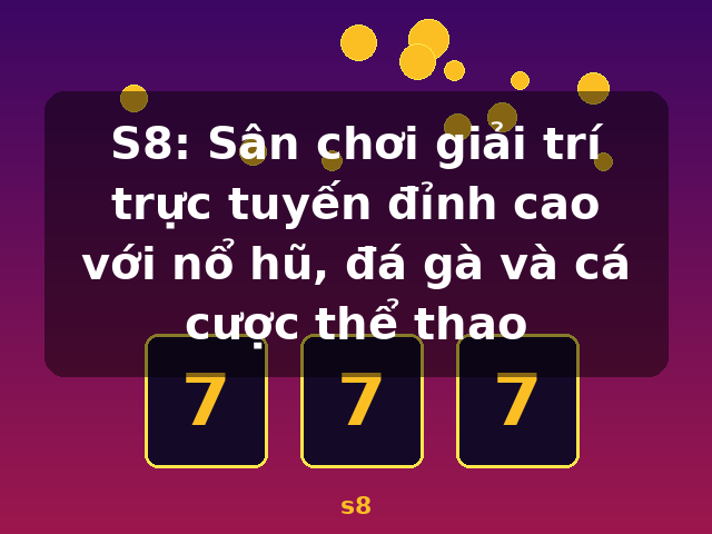 S8: Sân chơi giải trí trực tuyến đỉnh cao với nổ hũ, đá gà và cá cược thể thao - s8